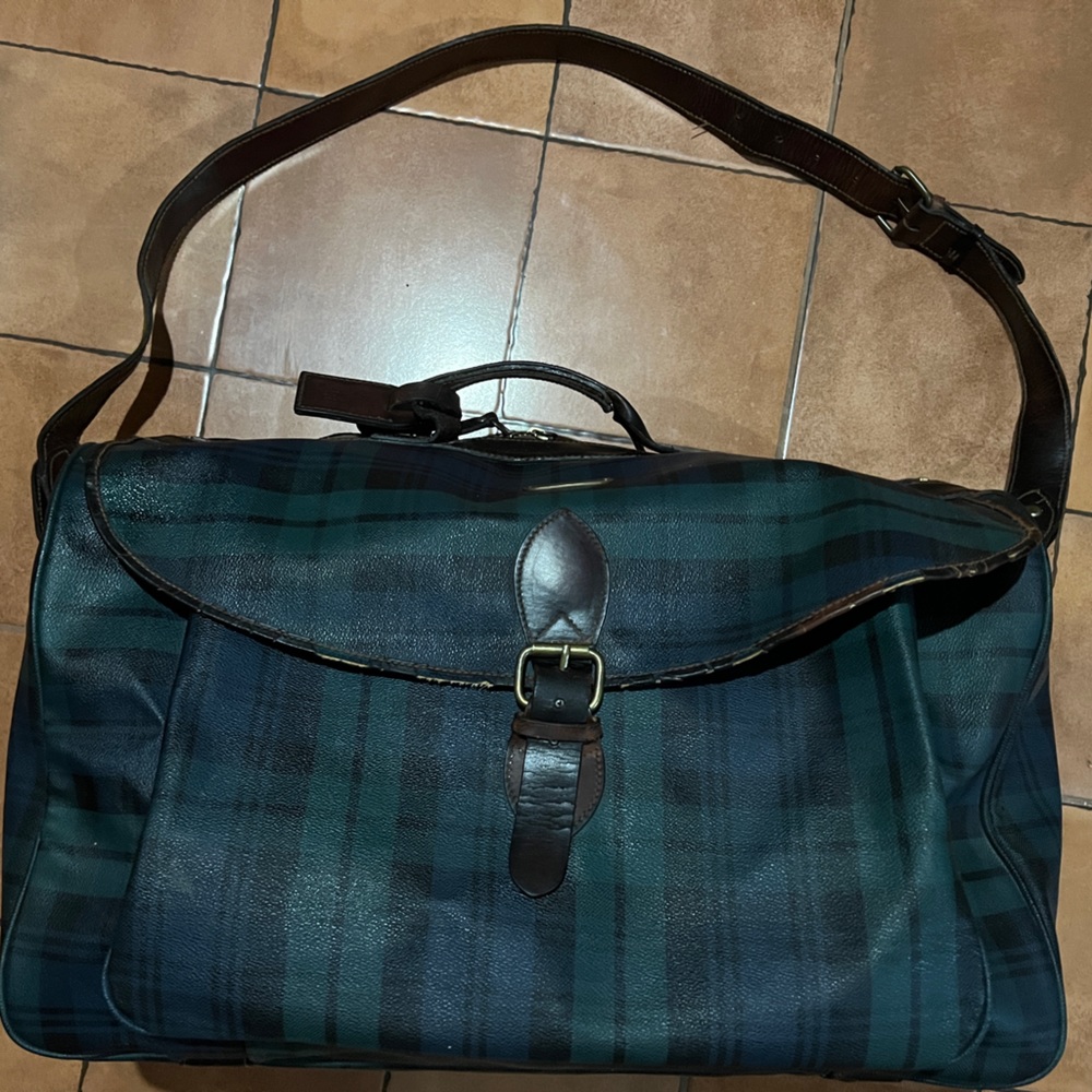 Vintage polo Ralph Lauren duffel bag xl green plaid